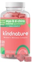 kindnature Myo-Inositol & D-Chiro Inositol Gummies for Women – 2000mg + 50mg, Ideal 40:1 Ratio – with Vitamin D & Folate – Hormone Balance & Fertility Support – Vegan, Watermelon Flavor (120 Gummies)