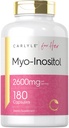 Carlyle Myo-Inositol Supplement for Women | 2600mg | 180 Capsules | Extra Strength | Non-GMO, Gluten Free