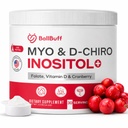 Myo-Inositol & D-Chiro Inositol Powder - 40:1 Ratio with Folate, Vitamin D & Cranberry - Inositol Supplement for Women - 30 Day Supply