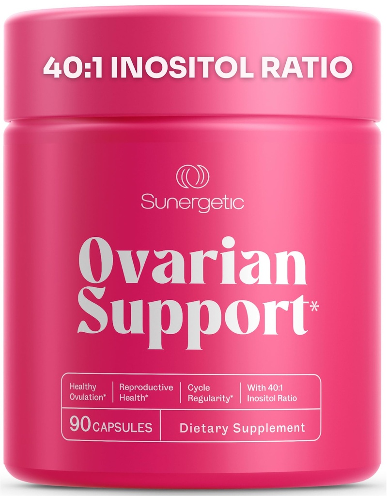 Premium Ovarian Health Support Supplement – Hormone Balance, Ovulation & Cycle Regularity - Myo-Inositol & D-Chiro Inositol Supplement for Women – 40:1 Inositol Ratio With Folate & DIM – 90 Capsules