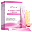 Gynable Myo-Inositol & D-Chiro Inositol Supplement for Women, 40:1 Ratio, Hormonal Balance & Ovarian Health Support, Fertility Wellness, Peach Drink Mix Stick Packets, 20 Servings