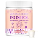 Myo-Inositol & D-Chiro Inositol Supplement for Women, 4000mg:100mg Inositol Powder, Fertility Supplements Hormonal Balance for Women Ovarian Health Support, with Folate & Vitamin D, Vegan, 90-Day