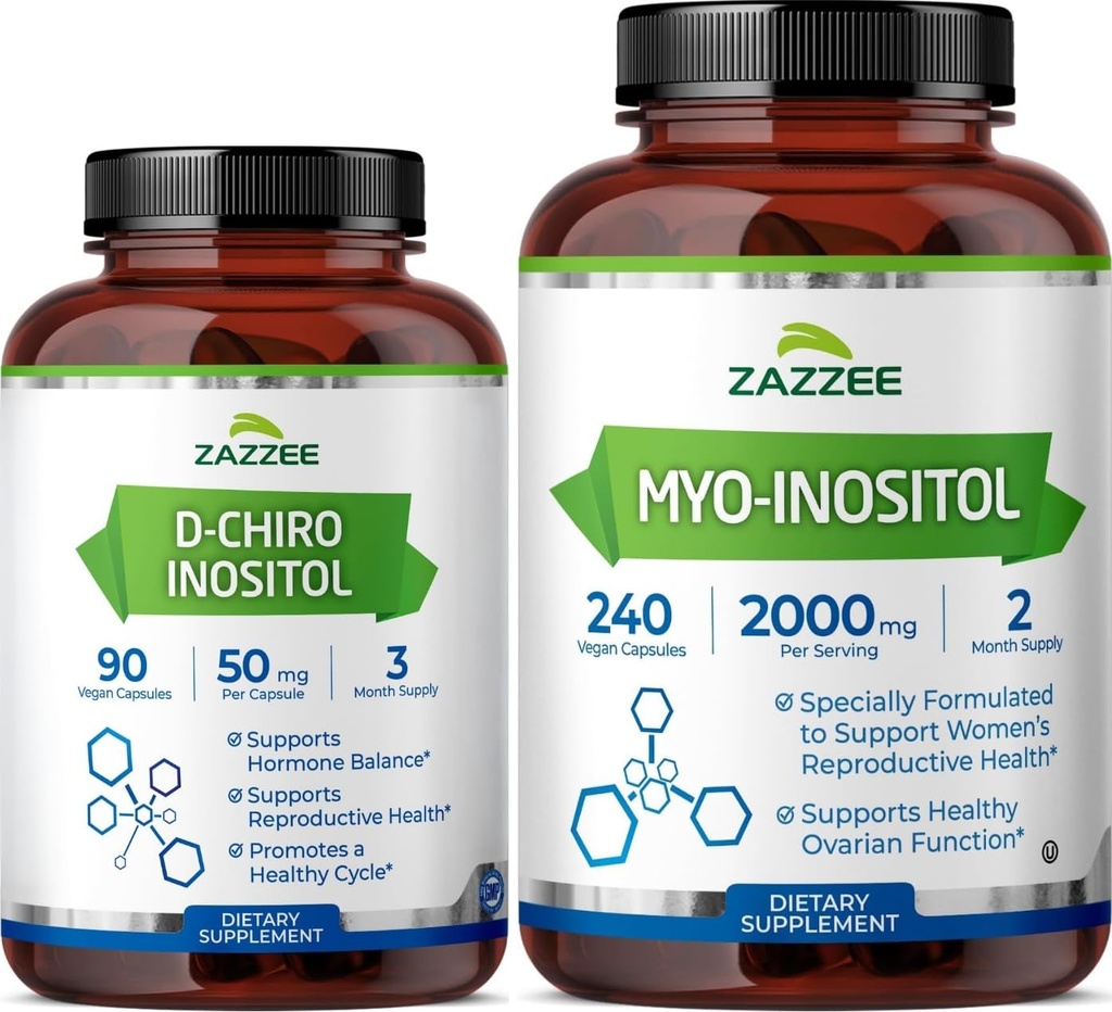 Zazzee 40:1 Ratio Myo και D-Chiro Inositol συμπλήρωμα για τις γυναίκες 