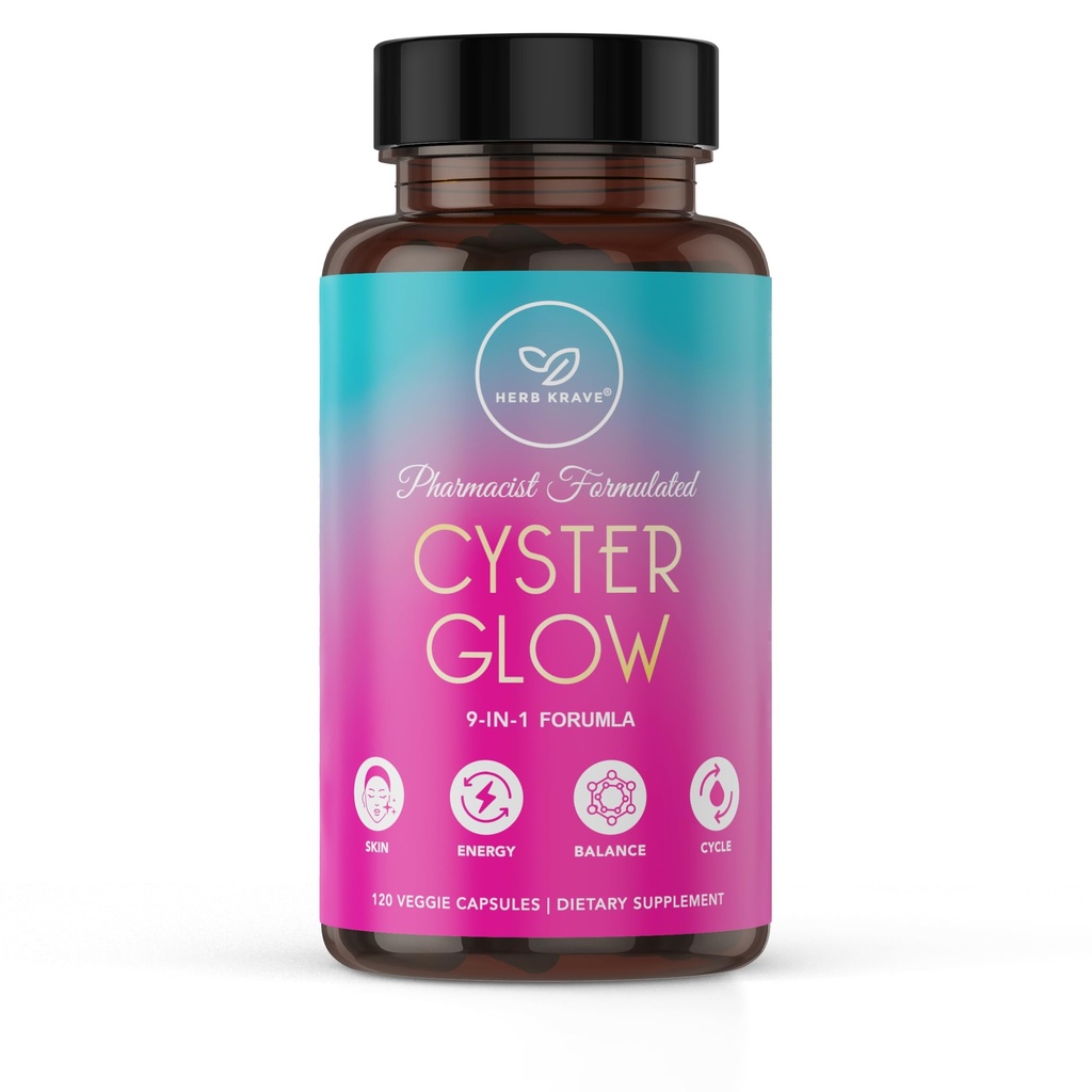 Cyster Glow 9-in-1 Women’s Inositol Complex – Myo & D-Chiro Inositol 40:1 – Pharmacist-Formulated Daily Wellness Support.