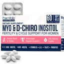 Myo-Inositol & D-Chiro Inositol Supplement for Women | Hormone Balance & Healthy Ovarian Support | 40:1 Myo Inositol Blend with Folate, Vitamin D3, B12 & 20 Billion CFU Probiotics | 60 Capsules