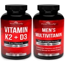 Divine Bounty Vitamin K2 with D3 & Men's Multivitamin Bundle