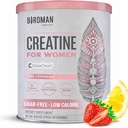BIRDMAN Creatine for Women | Creatine Monohydrate Powder with Myo & D-Chiro Inositol, Hyaluronic Acid, Zinc, Electrolytes and Vitamins | Sugar Free, Pink Lemonade | 30 Servings