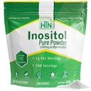 Health Thru Nutrition Inositol Powder – 500g Pure Powder as Myo-Inositol | 1,000mg (1g) Per Scoop - Included | Unflavored, Vegan, Non-GMO | 500 Servings – Clean Supplement