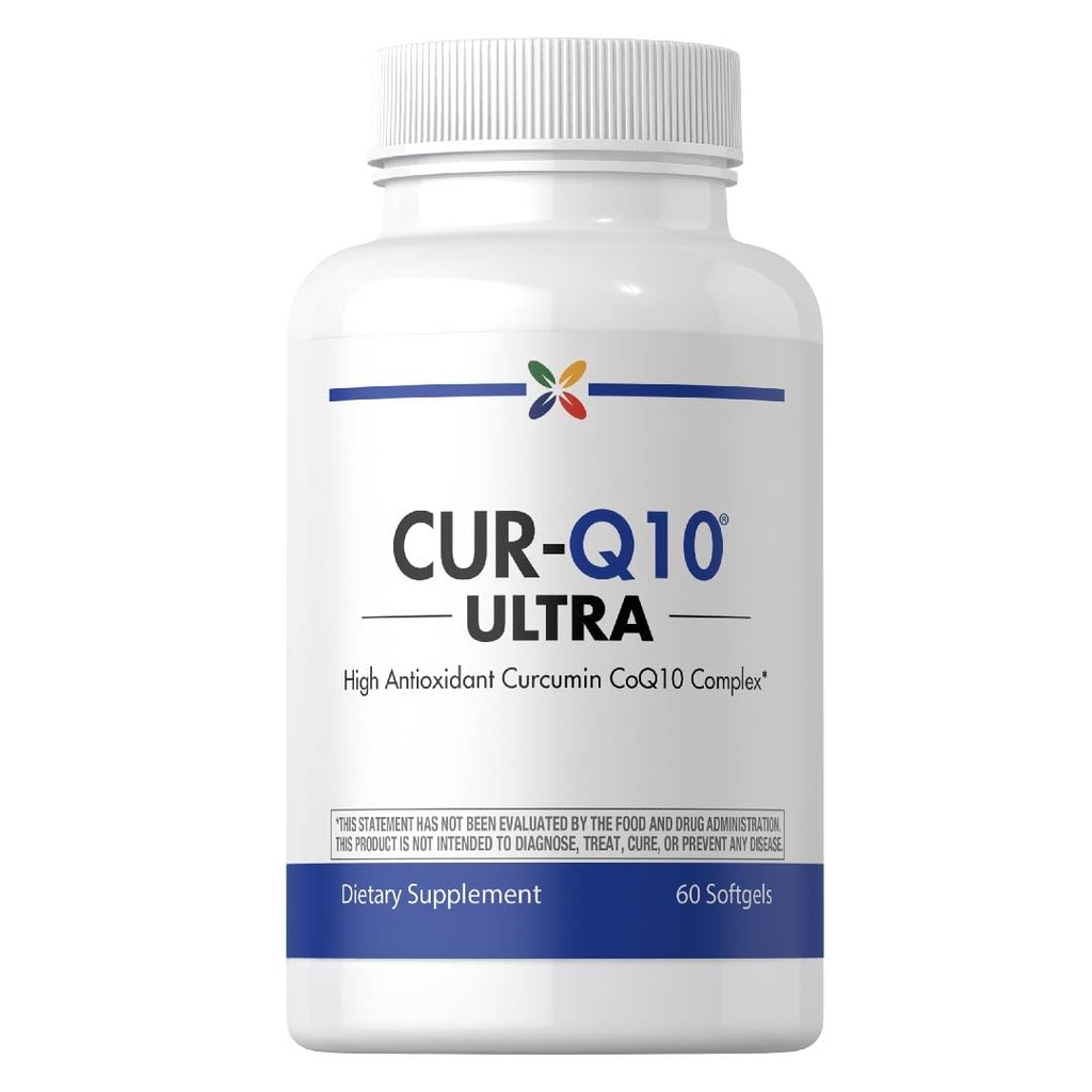 Stop Aging Now - Curcumin CoQ10 Complex - with Turmeric Root Extract - Antioxidant & Cardiovascular Support - 60 Softgels