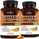 NEW AGE Turmeric Curcumin Capsules - Standardized Curcuminoids - Non-GMO, Gluten Free 180 Count (Pack of 2)