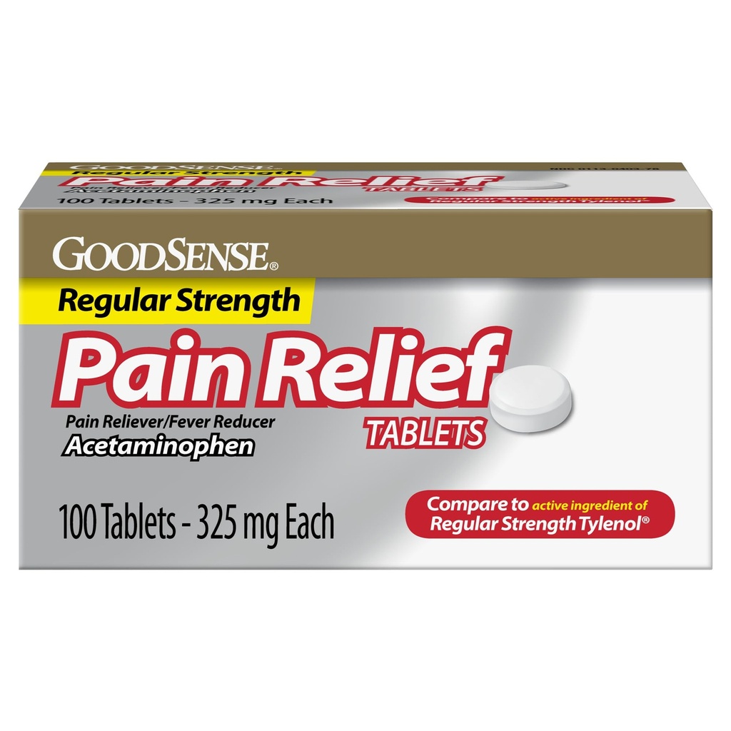 Ανακουφιστικό άλγος, δισκία Acetaminophen 325 mg, Τακτική Δύναμη, Αναπνευστήρας και Μειωτής Πυρετός