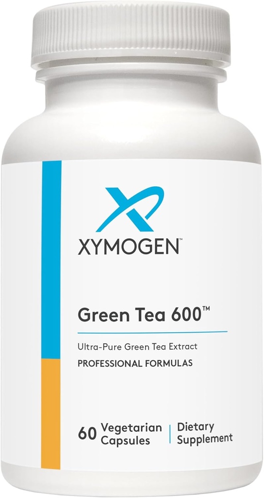XYMOGEN Green Tea 600 - Ultra Pure Green Tea Extract Capsules - Immune Support Supplement - Supports Heart Health + Brain Health - Gluten Free, Vegan, Non GMO (60 Capsules)