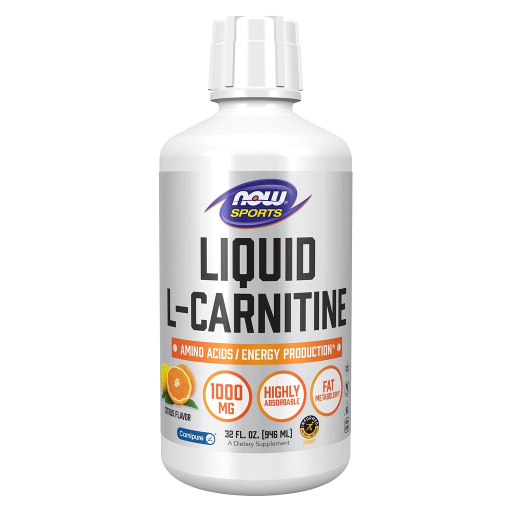 NOW Foods Sports, Liquid L-Καρνιτίνη, Εσπεριδοειδή, 1000 mg, 32 fl oz (946 ml)