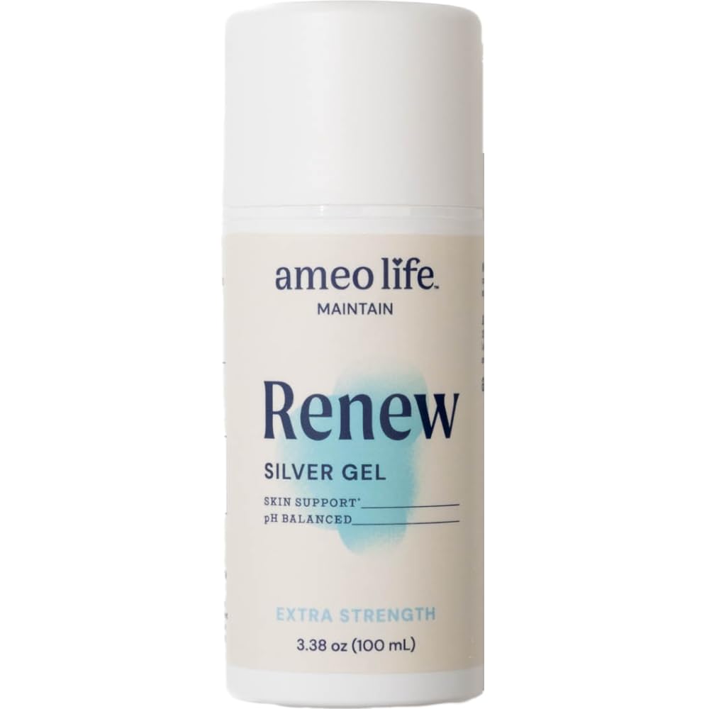 Ameo Life Extra Strength Colloidal Silver Gel 35 ppm - pH Ισορροπημένο, Δομημένο Ασημί Gel για Υγιεινό Δέρμα, Μικρές Κόψεις, Σκραπς & Έγκαυμα - Φυσική φροντίδα δέρματος για Αναζωογόνηση (100ml)
