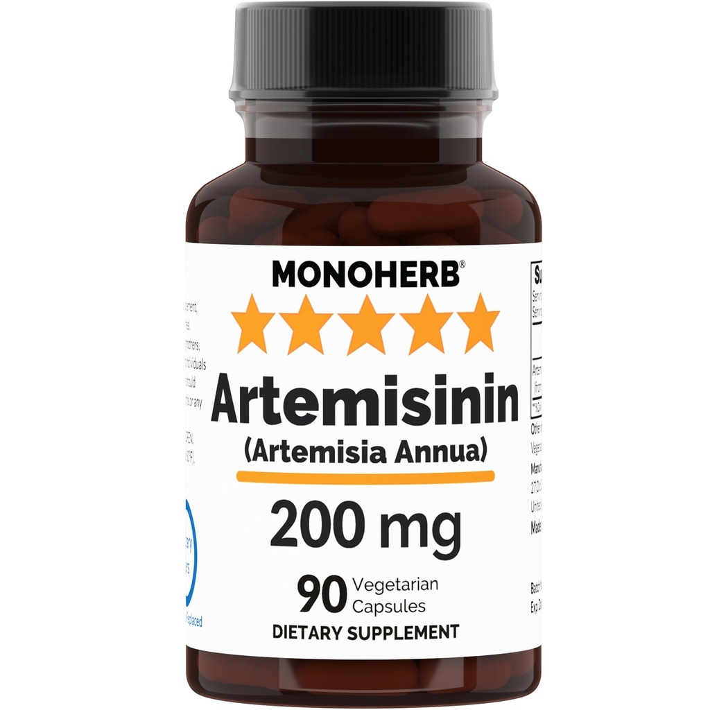 MONOHERB Artemisinin (Artemisia Annua) (from Sweet Wormwood) 200 mg 90 Capsules