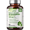 biophix Artemisinin Supplement + BioPerine® 100 mg - 180 Vegan Cap - Maximum Strength Sweet Wormwood Extract - Supports Cellular Health, Antioxidant Balance & Immune Function