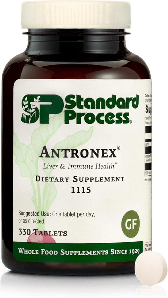 Standard Process Antronex Liver Health Dietary Supplement - Gluten-Free, Non-Dairy, Non-Soy & Non-Grain Immune Care - 330 Tablets