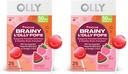 OLLY Focus Buddies L’OLLY Pops, Cognizin, Vitamins B6 & B12, Omega-3 ALA, Supports Focused Attention & Healthy Brain Function,* Kids 4+ Dietary Supplement, Watermelon Strawberry,25 Count (Pack of 2)