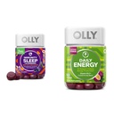 OLLY Sleep Immunity Melatonin Gummy 36 Count & Daily Energy Gummy 60 Count