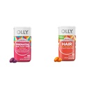 OLLY Ultra Strength Prenatal Multivitamin Softgels, Supports Healthy Growth, Brain Development & Ultra Strength Hair Softgels, Supports Hair Health, Biotin, Keratin, Vitamin D, B12