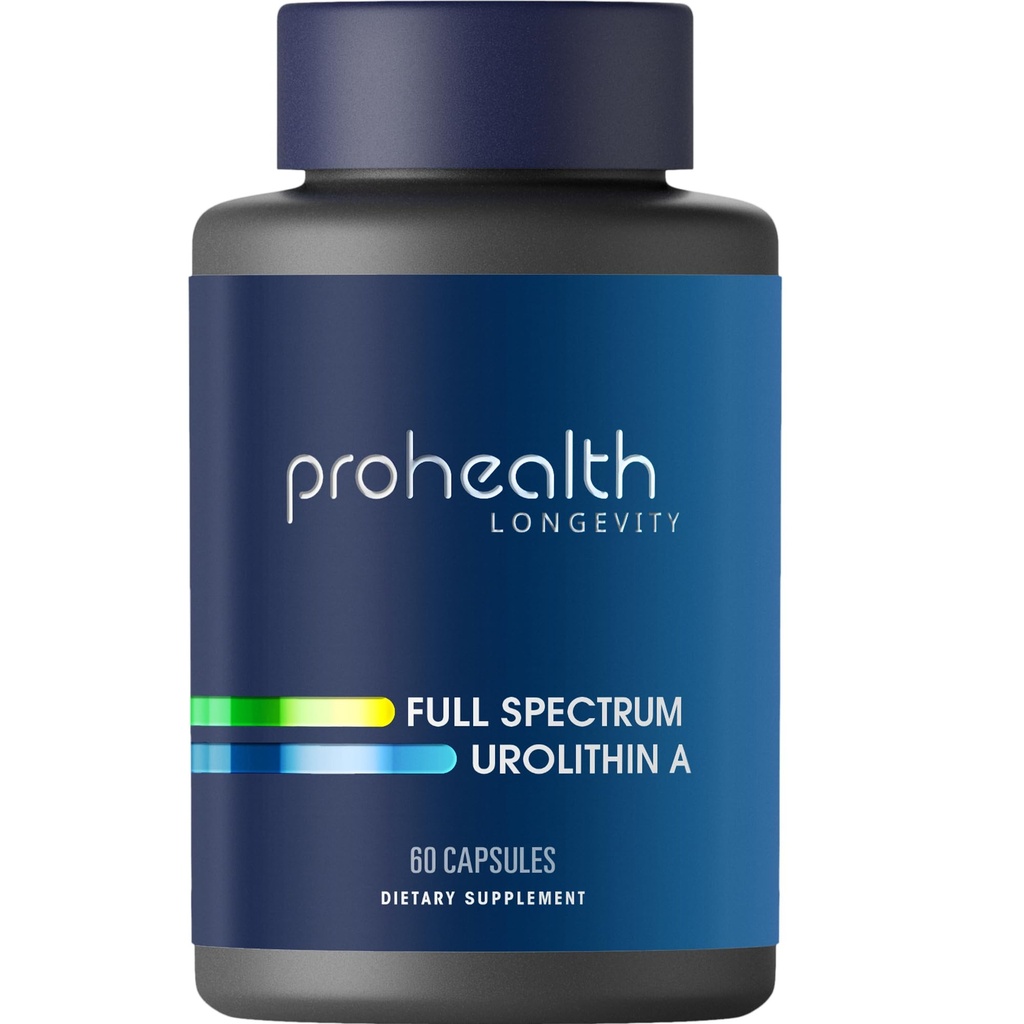 ProHealth Full Spectrum Urolithin A | 60 Capsules | Cellular Support for Healthy Aging | with Pomegranate & Red Grape Extracts | Ultra-Pure, Triple Lab-Tested | Manufactured in the USA