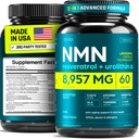 NMN Supplement with Real NAD+ Not Just a Booster | Urolithin A, Resveratrol, CoQ10, Alpha Lipoic Acid, Green Tea Extract | Cellular Longevity & Energy Support for Men & Women