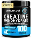 Venture Pal 100% Pure Micronized Creatine Monohydrate Powder, Unlavored Creatine for Women & Men, Vegan, Keto, Gluten Free, 5 g (5000mg) per Serving, Creatina Monohidratada en Polvo
