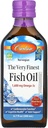 Carlson The Very Finest Fish Oil, 1600 mg Omega-3s, Mixed Berry Flavor, 200 mL – Υγρό Νορβηγικό ιχθυέλαιο, Wild-Caught & Βιώσιμα πηγάζει