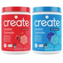 Create Creatine Monohydrate Gummies - Rocket Pop Duo - Blue Raspberry & Sour Cherry - Createine Gummies for Women & Men, NSF Certified, 3rd Party Tested, Anti-Melting Formula, 180 Count (2-Pack)