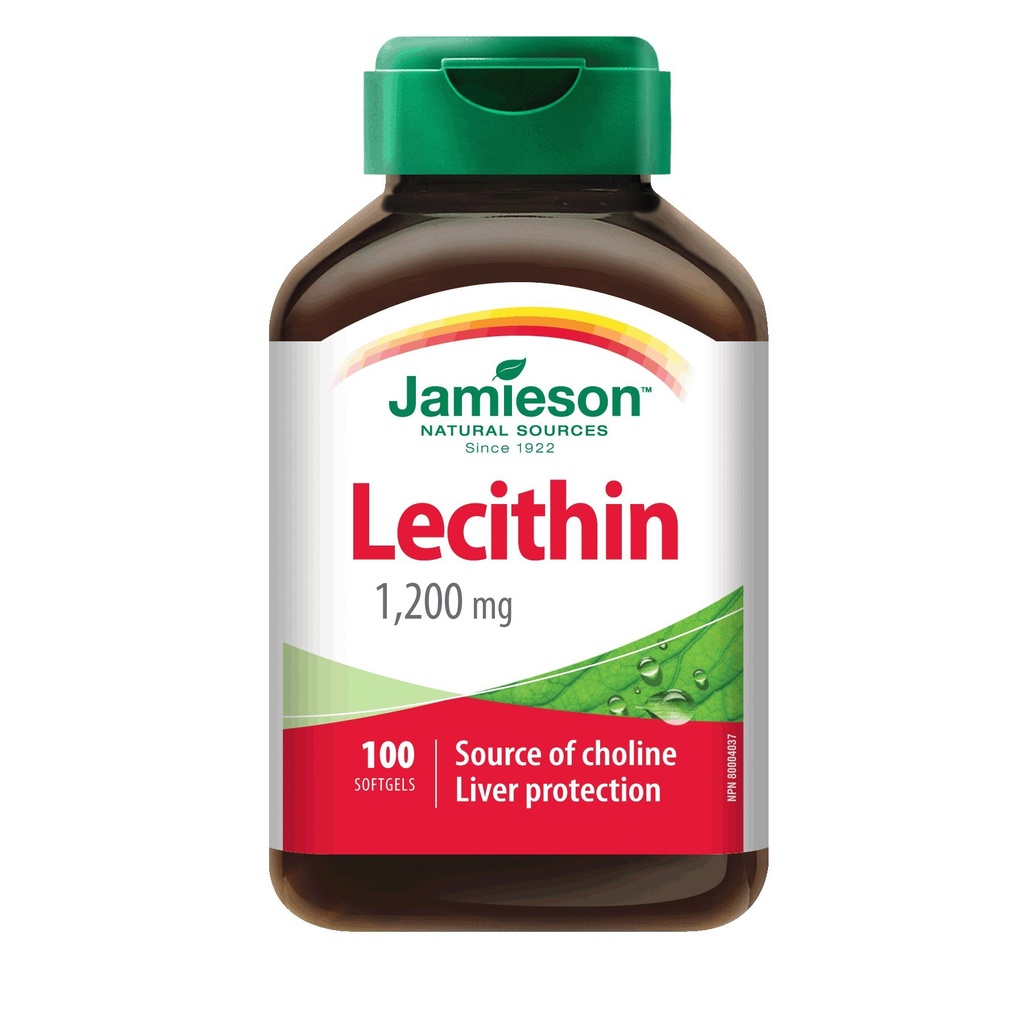 Jamieson Lecithin 1.200 mg, 100 Softgels - Πηγή προστασίας του ήπατος σε χολίνη