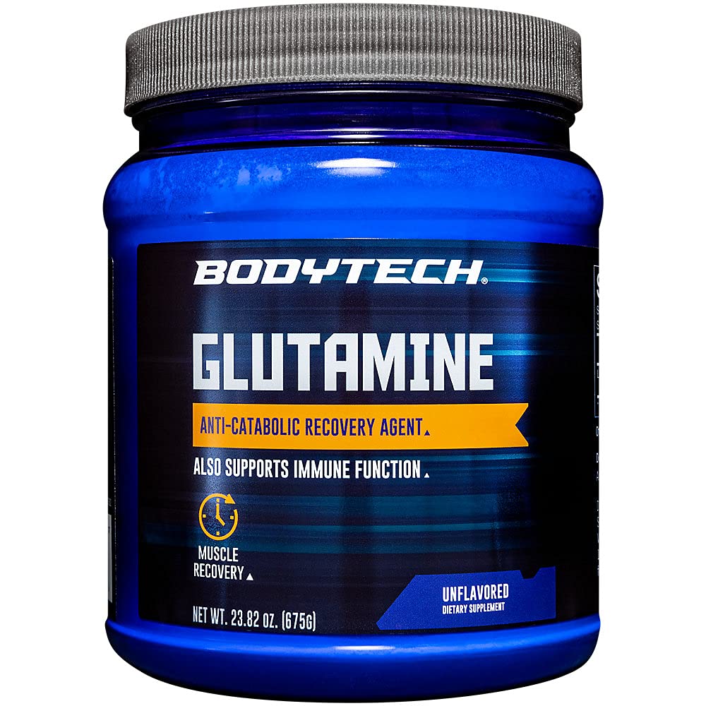BodyTech Glutamine Powder - Unflavored Formula for Enhanced Muscle Recovery and Support for Immune Health - Ideal for Post-Workout Nutrition (23.82 oz / 150 Servings)