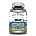 Amazing Formulas L-Glutamine 500 Mg Amino Acid Supplement | Capsules | Non-GMO | Gluten-Free | Made in USA (1 Pack | 250 Count)