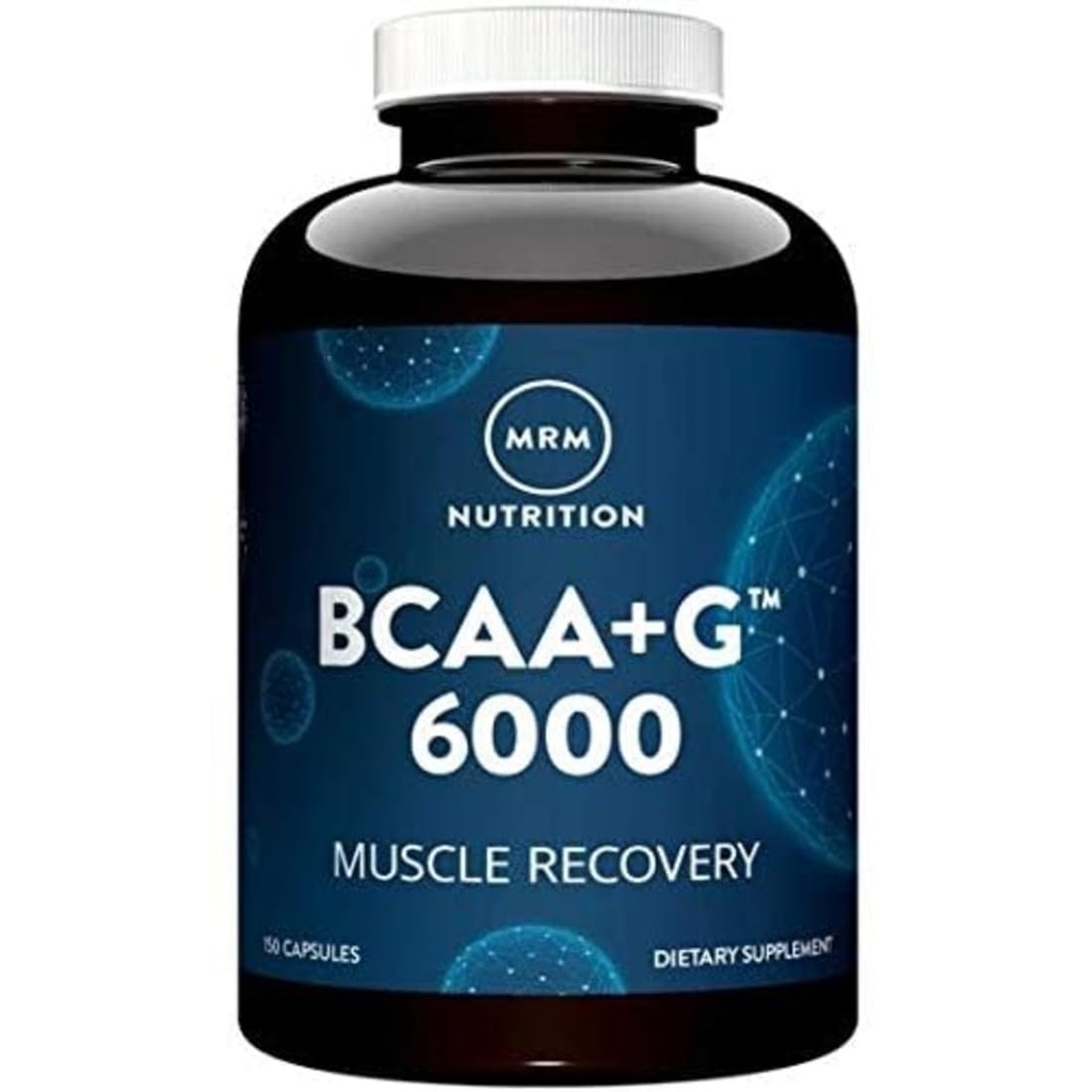 MRM Διατροφή BCAA+ Ανάκτηση μυών 6000 mg - για γυναίκες και άνδρες - 6g αμινοξέων ανά υπηρεσία, Σύμπλεγμα συμπλήρωμα αποκατάστασης με L-Γλουταμίνη, Vegan, χωρίς γλουτένη - 25 Σερβίρεις