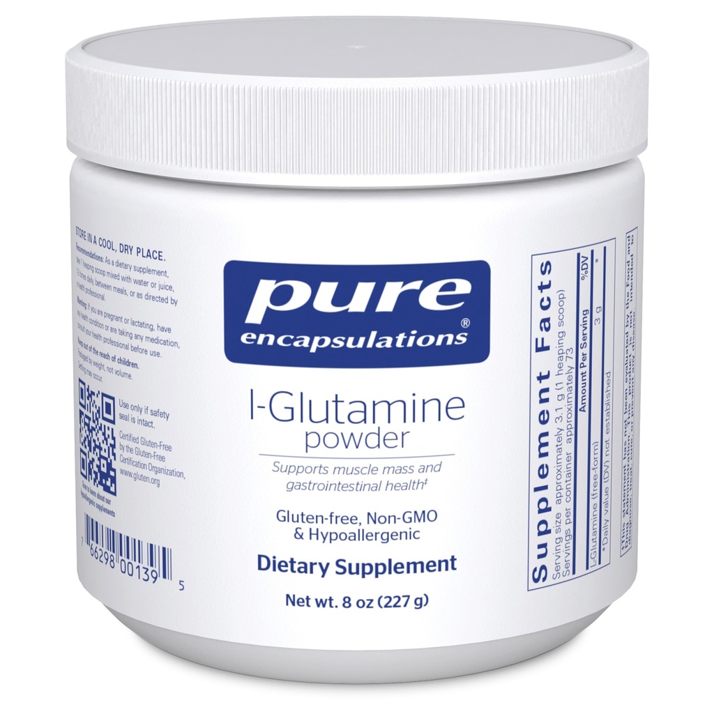 Pure Encapsulations L-Glutamine σκόνη - συμπλήρωμα για την ανοσοκατασταλτική και πυγμή υποστήριξη, την υγεία των ούλων και την επένδυση, Μεταβολισμός, και μυϊκή υποστήριξη * - με καθαρό ελεύθερο πρότυπο L-Glutamine - 8 Ουγγιά