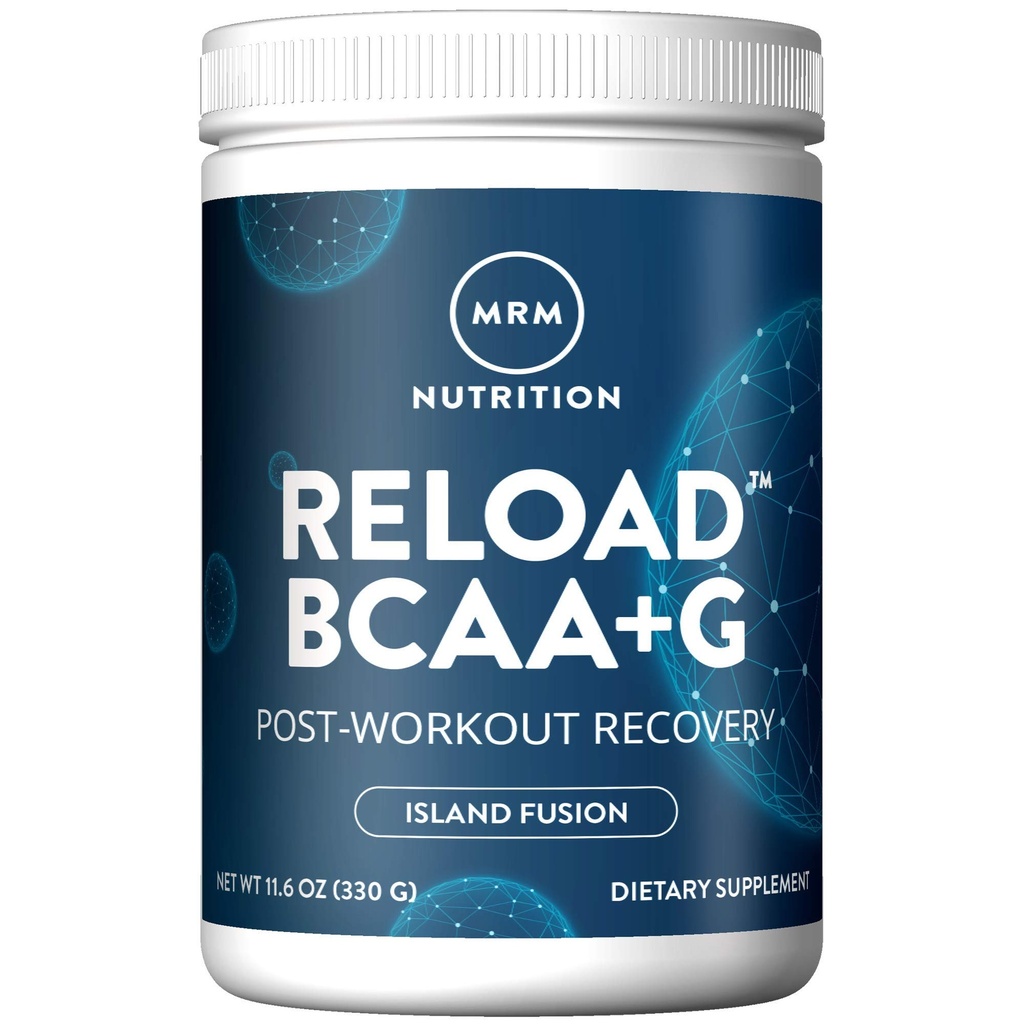 MRM BCAA+G Reload Post-Workout Powder-For Women & Men-BCAA & L'Glutamine with CarnoSyn Beta-Alanine, Amino Acids, Muscle Recovery & Hydration, Keto, Vegan, Gluten Free - 26 Servings, Island Fusion
