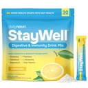 Daily Nouri StayWell Gut Health Drink Mix | Digestive & Immune Support Powder | Colostrum + L-Glutamine + Probiotics | Lemonade | 30 Stick Packs