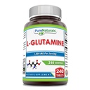 Pure Naturals L-Glutamine Supplement | 1000 Mg Per Serving | 240 Tablets | Non-GMO | Gluten Free | Made in USA