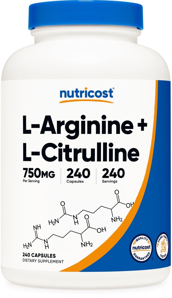 Νουτρικόστ L-αργινίνη L-Citrulline Complex 750mg, 240 Κάψουλες - Μη ΓΤΟ