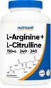 Νουτρικόστ L-αργινίνη L-Citrulline Complex 750mg, 240 Κάψουλες - Μη ΓΤΟ