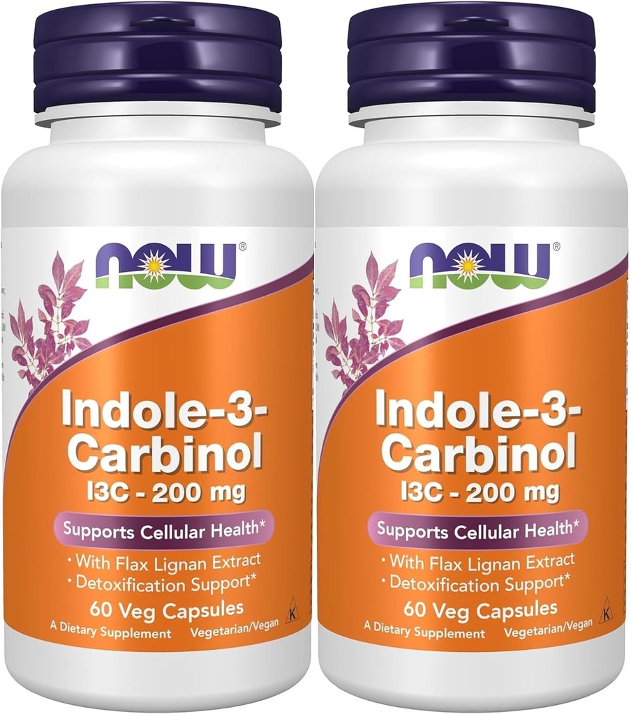 Ινδολε-3-καρβινόλη (I3C) 200 mg - 60 Veg Κάψουλες x 2 Φιάλες