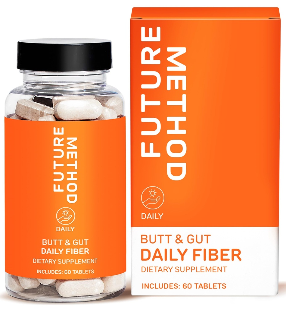 ΜΕΘΟΔΟΣ ΜΕΛΛΟΝΤΙΚΗΣ Fiber Supplement, Acacia and Psyllium Husk Fiber Pills for Digestion (60ct)