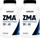 Nutricost ZMA 180 Capsules - Non-GMO and Gluten Free ZMA Supplement (Pack of 2)