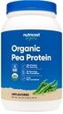 Nutricost Organic Pea Protein Powder (3 LBS) Unflavored - Certified USDA Organic, Protein from Plants, Vegetarian Friendly, Gluten Free, Non-GMO