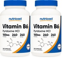 Nutricost Vitamin B6 (Pyridoxine HCl) 100mg, 240 Capsules (Pack of 2)