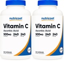 Nutricost Vitamin C 500mg, 240 Capsules, Vegetarian, Gluten Free & Non-GMO (Pack of 2)
