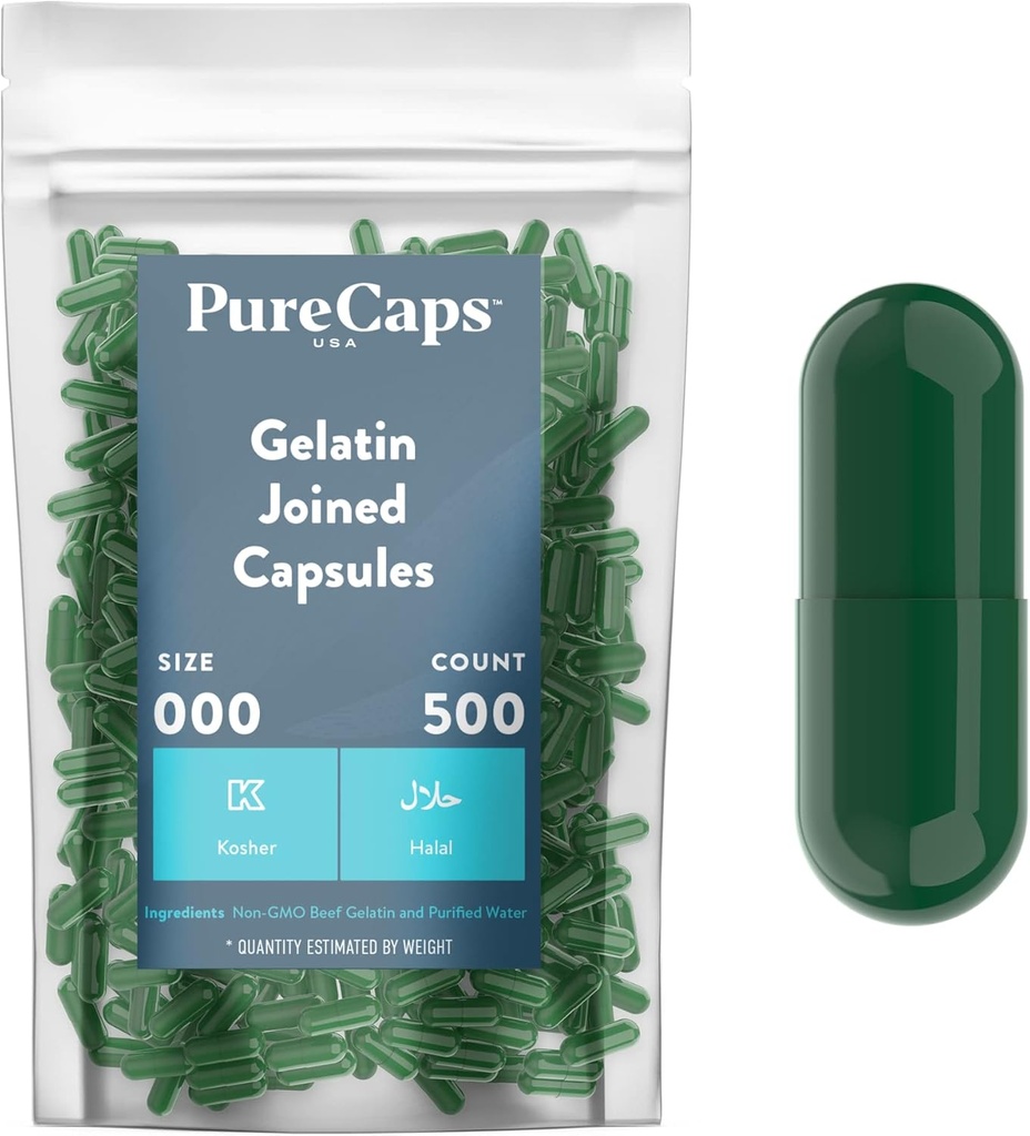 Purecaps ΗΠΑ - Empty Gelatin χάπια κάψουλες μέγεθος 000