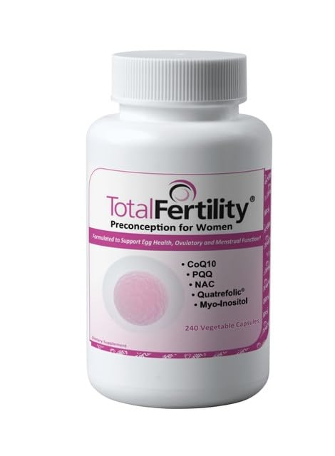 Preconception for Women | Aids Egg Health, Ovulatory and Menstrual Function | Clinically Significant dosages of CoQ10, PQQ, NAC, Myo-Inositol | 240 Capsules