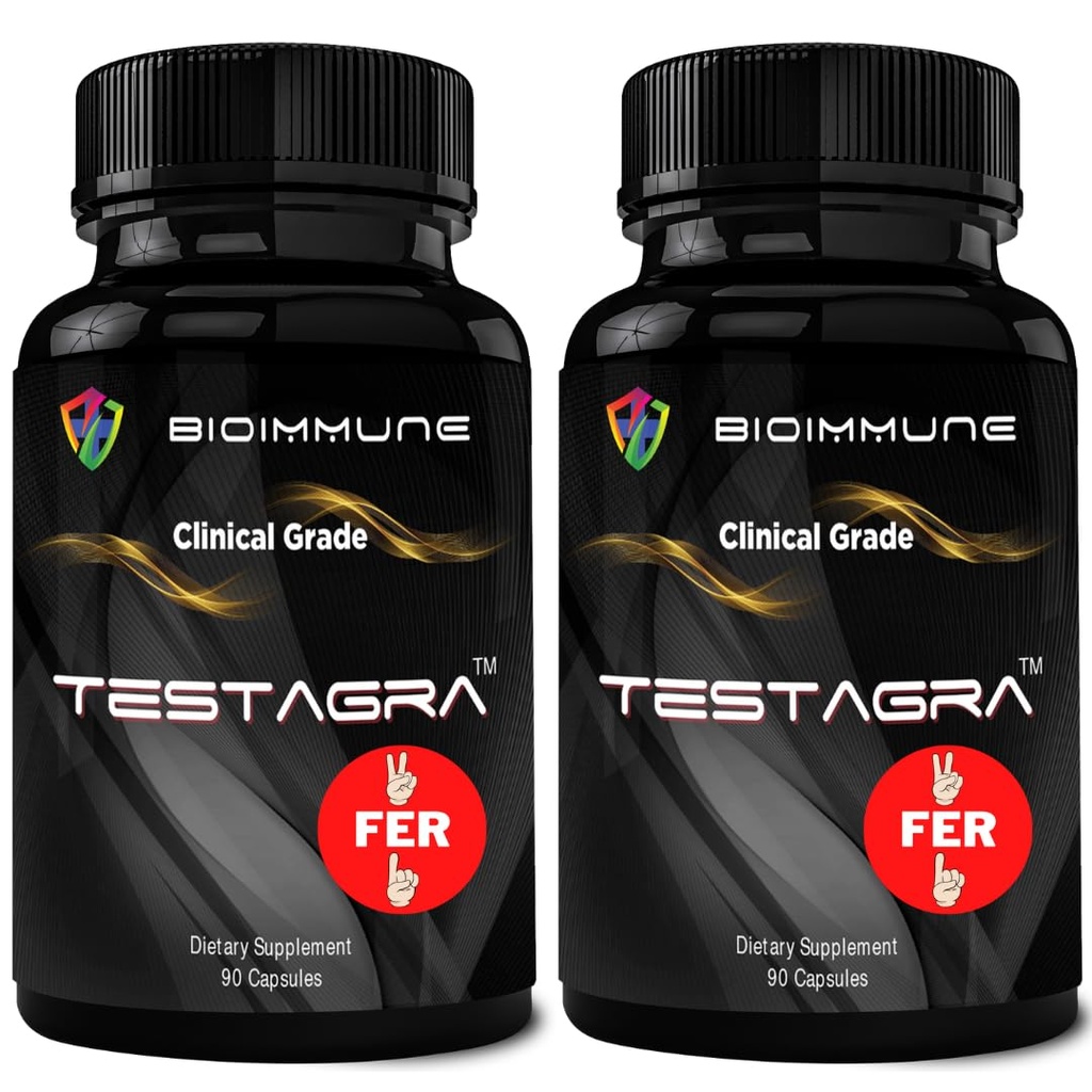 TESTAGRA TESTOSTERONE BOOSTER FOR MEN. 2 Pack Savings - 180 Capsules - 10X Concentrated - Increase Lean Muscle Energy Drive Strength. Saw Palmetto, Tribulus, Tongkat Ali, Horny Goat Weed, Zinc