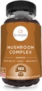 Sunergetic Premium Mushroom Gummies Supplement -για την ανοσοποιητική υγεία, εγκέφαλο, Mood & Stress Support - Mushroom Blend with Lions Mane, Chaga Extract, Reishi, Turkey Tail, Cordyceps (120 Gummies)