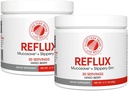 Reflux - Digestive Supplement - Κάθε Tub = 30 Scoops = 30 Σερβιέτες - Mucosal Υποστήριξη για Θέματα Οξέων - με Mucosave FG και Slippery Elm Bark (2 Tubs)